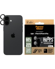 Стъклен протектор за камера PanzerGlass - Hoops Black, iPhone 16/16 Plus -1