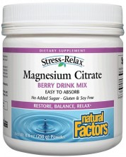 Stress-Relax Magnesium Citrate, 250 mg, 250 g, Natural Factors -1