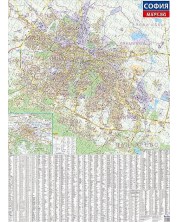 Стенна административна карта на София 1:20 000, ламинирана 100/140 (Датамап) -1