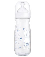 Стъклена бутилка Bebe Confort - Emotion, 270 ml, 0-12м, Sweet Bunny