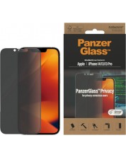 Стъклен протектор PanzerGlass - Privacy AntiBact UWF, iPhone 14/13/13 Pro
