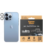 Стъклен протектор за камера PanzerGlass - Hoops, iPhone 13 Pro/Pro Max, черен
