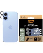 Стъклен протектор за камера PanzerGlass - Hoops Transparent, iPhone 16/16 Plus -1