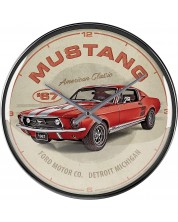 Стенен ретро часовник Nostalgic Art - Mustang GT 1967