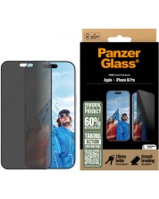 Стъклен протектор PanzerGlass - iPhone 16 Pro, Privacy, Ultra-Wide Fit -1