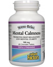 Stress-Relax Mental Calmness, 100 mg, 60 дъвчащи таблетки, Natural Factors -1