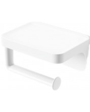 Стойка за тоалетна хартия и рафт Umbra - Flex Adhesive, бяла -1