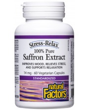 Stress-Relax Saffron Extract, 14 mg, 60 капсули, Natural Factors