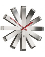Стенен часовник Umbra - Ribbon, сребрист -1