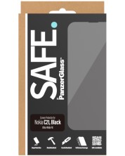 Стъклен протектор Safe - CaseFriendly, Nokia C21, черен -1