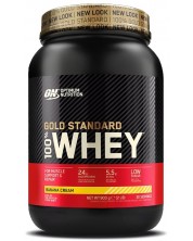 Gold Standard 100% Whey, бананов крем, 908 g, Optimum Nutrition -1