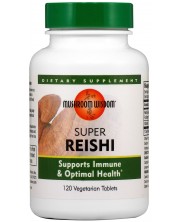 Super Reishi, 120 таблетки, Mushroom Wisdom -1