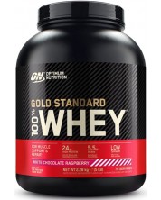 Gold Standard 100% Whey, бял шоколад с малини, 2.27 kg, Optimum Nutrition -1