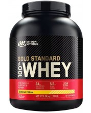 Gold Standard 100% Whey, бананов крем, 2.27 kg, Optimum Nutrition -1