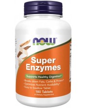 Super Enzymes, 180 таблетки, Now -1