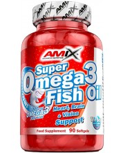 Super Omega 3 Fish Oil, 90 капсули, Amix -1