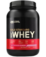 Gold Standard 100% Whey, бял шоколад с малини, 908 g, Optimum Nutrition -1