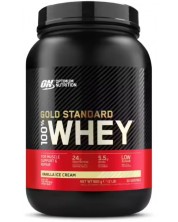 Gold Standard 100% Whey, ванилов сладолед, 908 g, Optimum Nutrition -1