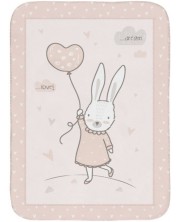 Супер меко бебешко одеяло KikkaBoo - Rabbits in Love, 110 x 140 cm -1