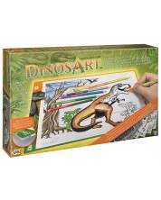 Светеща подложка за рисуване и прекопиране DinosArt - Динозаври -1