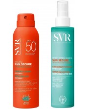 SVR Sun Secure Комплект - Спрей за след слънце и Слънцезащитен спрей, SPF50+, 2 x 200 ml -1