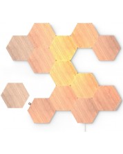 Светлинни панели Nanoleaf - Elements Hexagons Starter, 13 броя, бежови