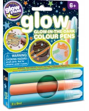 Светещи в тъмното маркери Brainstorm Glow - Цветни, 3 броя -1