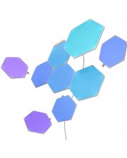 Светлинни панели Nanoleaf - Shapes Hexagons Starter, 9 броя, бели -1