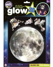 Светещ 3D стикер Brainstorm Glow - Луна