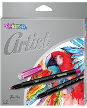 Тънкописец Colorino Artist - 12 цвята, в кутия