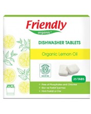 Таблетки за съдомиялна Friendly Organic - 25 броя, лимон -1