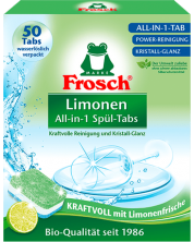 Таблетки за съдомиялна Frosch - Лимон, 50 броя -1