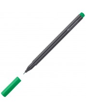 Тънкописец Faber-Castell Grip - Смарагдово зелен, 0.4 mm -1