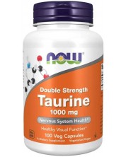 Taurine Double Strength, 1000 mg, 100 веге капсули, Now