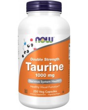 Taurine Double Strength, 1000 mg, 250 веге капсули, Now
