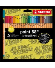 Тънкописци Stabilo Point 88 - Snooze, 24 цвята -1