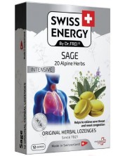 Sage, с 20 билки, 12 таблетки за смучене, Swiss Energy