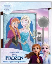 Таен дневник Disney - Frozen,  с пайети и химикалка -1