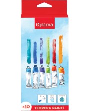 Темперни боички Optima - 10 цвята