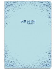 Тетрадка Lastva Soft Pastel - А4, 52 листа, широки редове, с ляво поле, асортимент -1