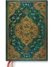 Календар-бележник Paperblanks Turquoise Chronicles - Midi, вертикален, 80 листа, 2024 -1