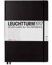Тефтер Leuchtturm1917 Master Slim - А4+, линиран, Black -1