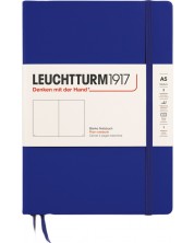 Тефтер Leuchtturm1917 New Colours - А5, бели листове, Ink, твърди корици