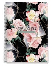 Тетрадка Black&White Crystal Garden - В5, 140 листа, асортимент