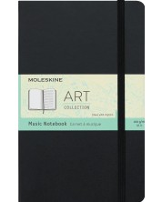 Тефтер с твърди корици Moleskine Art - Music, черен