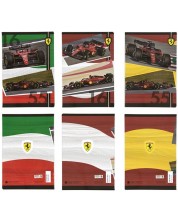 Тетрадка Panini - А4, Ferrari Formula 1, 40 листа, широки редове, асортимент -1