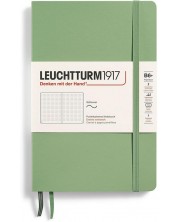 Тефтер Leuchtturm1917 Paperback - B6+, светлозелен, страници на точки, меки корици