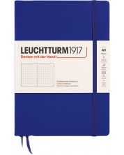 Тефтер Leuchtturm1917 New Colours - А5, на точки, Ink, твърди корици