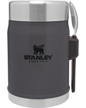 Термобуркан за храна с лъжичка Stanley The Legendary - Charcoal, 400 ml
