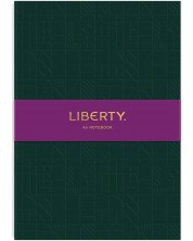 Тефтер Liberty Tudor - A5, зелен, релефен -1